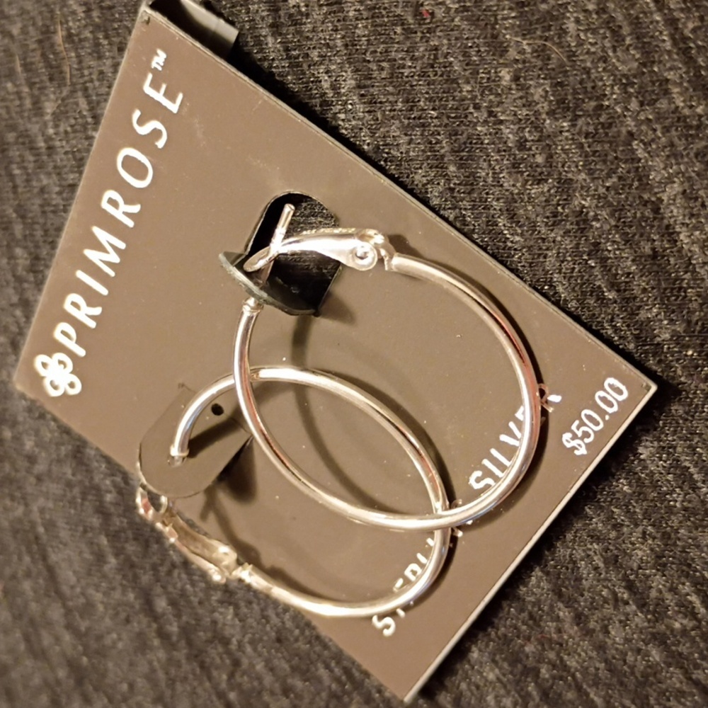 Primrose Sterling Silver Hoop Earrings